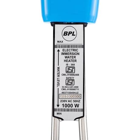 BPL Immersion Water Heater 1000 W, BIMH1000WP, Blue-6