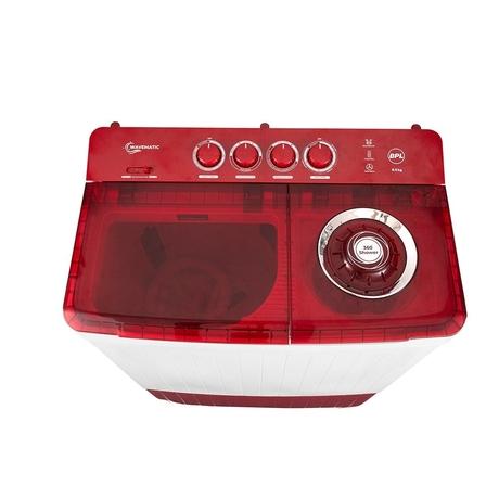 BPL 8.5 Kg Top Loading Semi Automatic Washing Machine, BWS-N85EASMD, White & Maroon-4