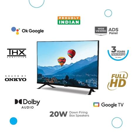 BPL 109 cm (43 inch) FHD Onkyo Home Theatre Smart LED Google TV with Dolby Audio, 43F-E5340-2