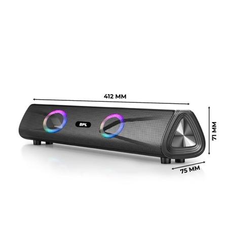 BPL CineCoustic Compact Soundbar 35 W with 18 Hours Playtime, 2.0 Channel, BSBM111-1