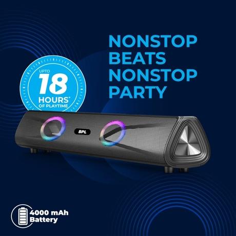 BPL CineCoustic Compact Soundbar 35 W with 18 Hours Playtime, 2.0 Channel, BSBM111-3