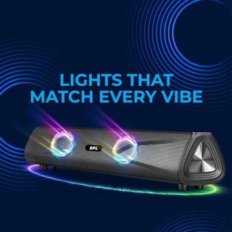BPL CineCoustic Compact Soundbar 35 W with 18 Hours Playtime, 2.0 Channel, BSBM111-5