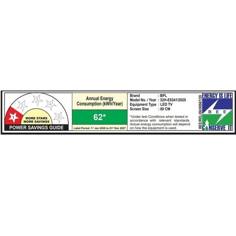 BPL 32 HD Ready Smart Home Theatre TV With Sound By Onkyo, THX Certified, Dolby Audio, Google TV, 32HE5341-15