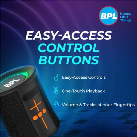 BPL BashMini 10 W Bluetooth Speaker, Black-4