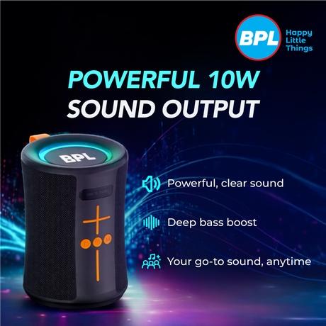 BPL BashMini 10 W Bluetooth Speaker, Black-7