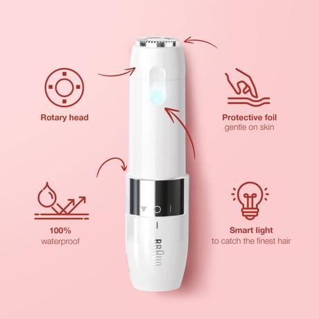 Braun Mini Face Hair Remover FS1000, White-2