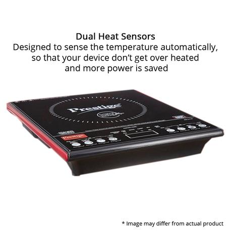 Prestige PIC V3 2000 Watts Induction Cooktop, Touch Panel,Anti-Magnetic  Wall, Black