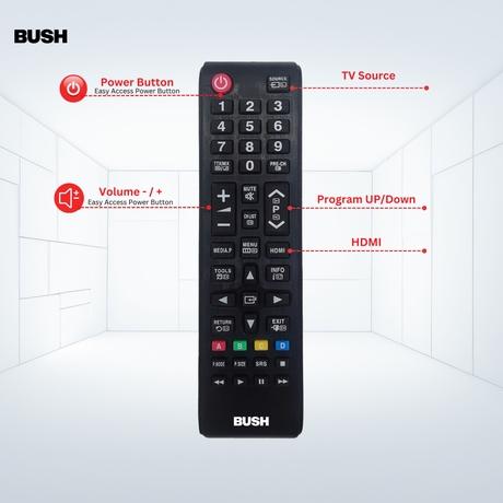 Bush 60 cm (24 inch) HD Normal LED TV, Black, JMK24-7