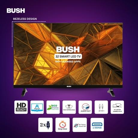 Bush 80 cm (32 inch) HD Smart LED TV, Black, JMK32 PRO-1