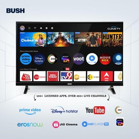 Bush 80 cm (32 inch) HD Smart LED TV, Black, JMK32 PRO-2