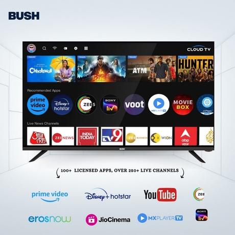 Bush 100 cm (40 inch) Full HD Smart LED TV, Black, JMK40-2
