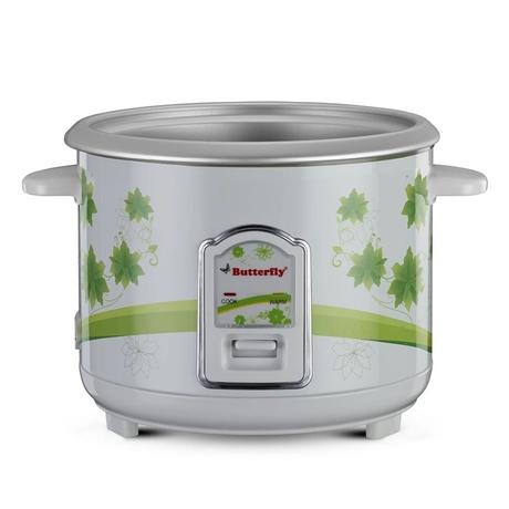 Butterfly 1.8 litres Electric Rice Cooker, Stainless Steel Top Lid, Comes With Additional Bowl, Jade, White-1