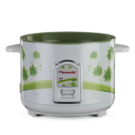 Butterfly 1.8 litres Electric Rice Cooker, Stainless Steel Top Lid, Comes With Additional Bowl, Jade, White-2