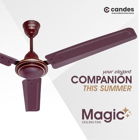Candes Magic 1200 mm Anti-Dust Ceiling Fan, Brown-1