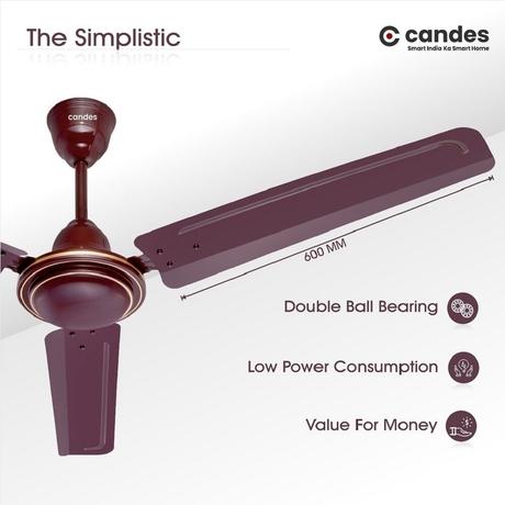 Candes Magic 1200 mm Anti-Dust Ceiling Fan, Brown-3