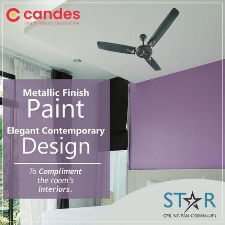 Candes Star 1200 mm High Speed Ceiling Fan, Coffee Brown-1