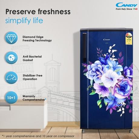Candy 175 L 2 Star Direct Cool Single Door Refrigerator, Marine Arden, CSD1852MA-1