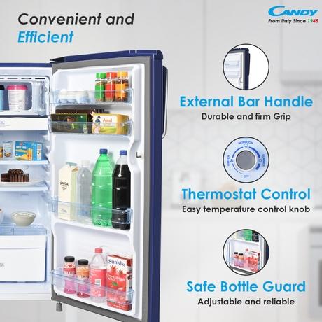 Candy 175 L 2 Star Direct Cool Single Door Refrigerator, Marine Arden, CSD1852MA-4