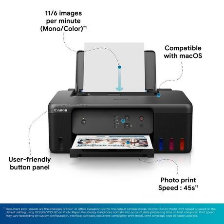 Canon Pixma G1730 Inkjet Single Function Colour USB Printer-4