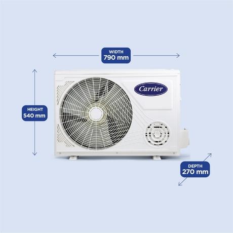 Carrier 1 Ton 3 Star Xcel Edge Inverter Split AC CAI12CE3R35F0X-Led (PM 2.5 Filter, 2 Way Swing, High Ambient Working 52 degree Celcius)-3
