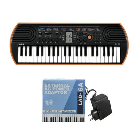 Casio SA-76 44 Keys Music Mini Keyboards, Orange Base-2