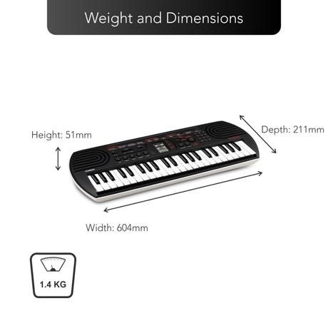 Casiotone SA-81 44-Keys Mini Keyboard with Piano tones (Black)-2