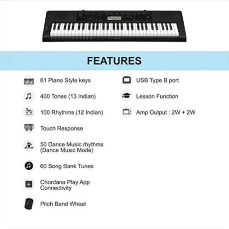Casio CTK-3500 61-Key Portable Musical Keyboard, Black-3