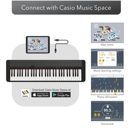 Casio CT-S1 61-key Touch Sensitive Portable Musical Keyboard, Black-3