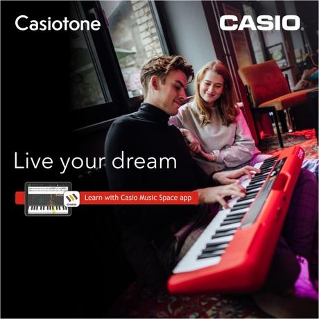 Casio CT-S200 Casiotone 61-Key Portable Slim & Smart Keyboard (Red)-4