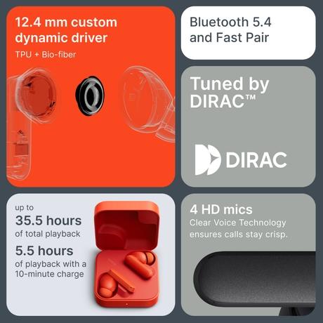 CMF By Nothing Buds 2A TWS ANC Earbuds, Dark Grey-1