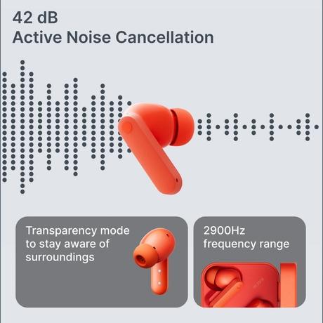 CMF By Nothing Buds 2A TWS ANC Earbuds, Orange-2