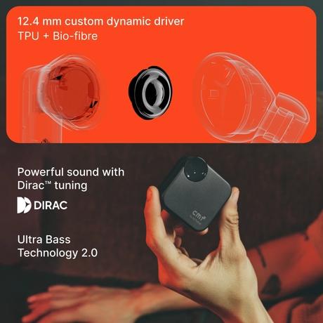 CMF By Nothing Buds 2A TWS ANC Earbuds, Orange-6