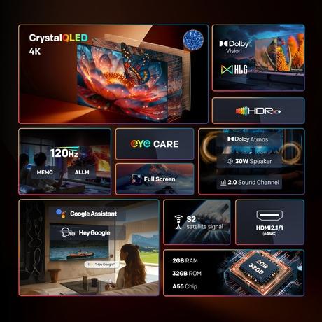 Coocaa Y74 Pro 108 cm (43 inch) QLED Ultra HD (4K) Smart Google TV (43Y74 Pro)-1
