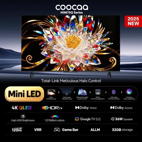 Coocaa 138 cm (55 inch) Ultra HD (4K) Mini LED Smart Google TV 2025 Edition with Local Dimming (55MINI75Q)-1