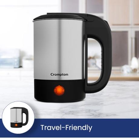 Crompton InstaDelite 500 ml 700 W Electric Kettle, Black-1