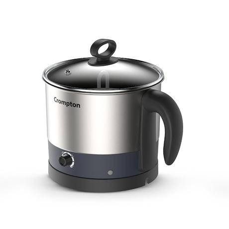 Crompton Insta Nourish Classic 1.2 L 600 W Electric Kettle, Silver-0