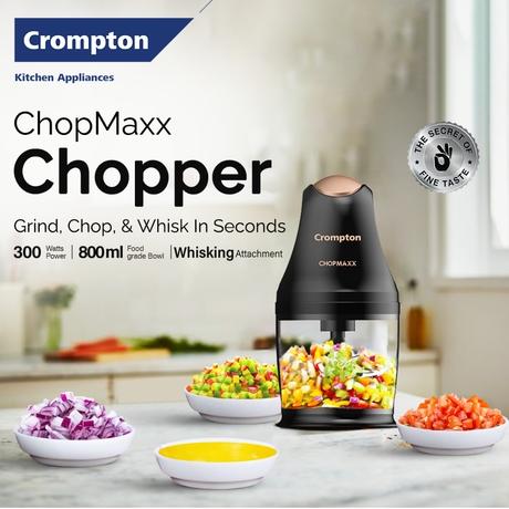 Crompton Greaves Chopmaxx Electric Chopper, Black and Golden-9