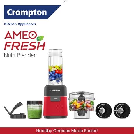 Crompton Ameo Fresh Nutri Blender with Chopper, Red, AMEOFRSHNCH-8
