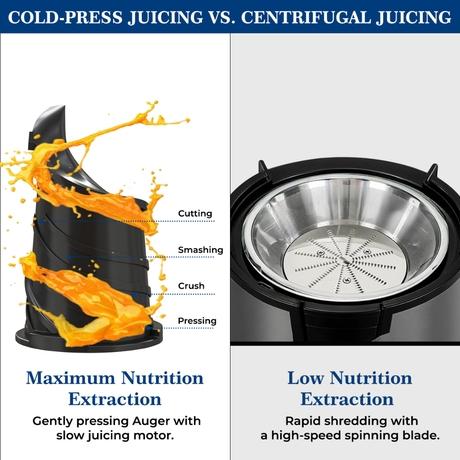 Crompton Ameo Fresh Cold Press Juicer 200 W, Black and Emerald-10