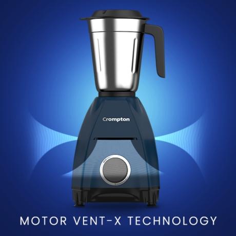 Crompton 3 Jar Mixer Grinder 750 W, Blue and Black, DX750-8