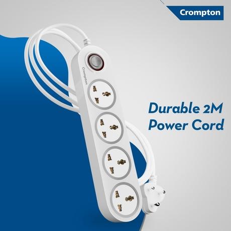 Crompton 5 out Sockets Surge Guard, White-5