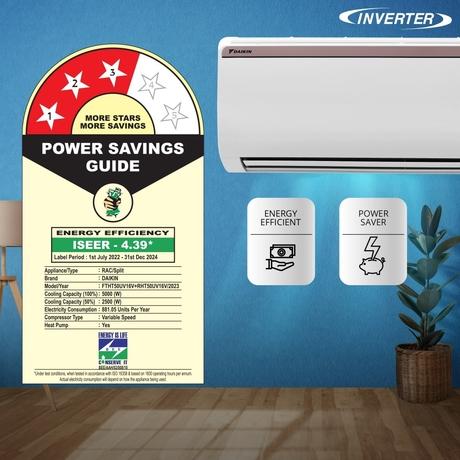 Daikin 1.5 Ton 3 Star FTHT50UV Inverter Split AC (3D Airflow, 100 percent Copper, Hepta Sense, PM2.5 Filter, White, 2023)-5