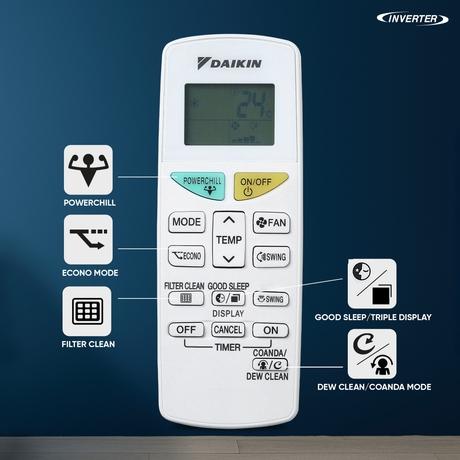 Daikin Premium 1.0 Ton 3 Star Inverter Split AC (Copper Condenser, ATKL35XV, White)-4