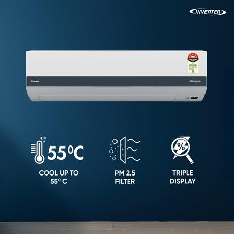 Daikin Premium 1.5 Ton 5 Star Inverter Split AC (Copper Condenser, ATKM50XV, White)-1