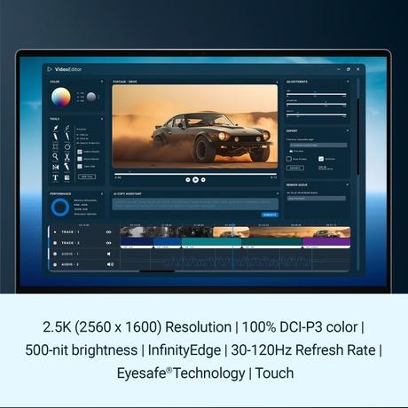 Dell New XPS 13 AI Enabled Laptop, Series 3 Intel Core 5-320, Intel Graphics, 16GB LPDDR5x RAM, 512GB SSD, 34.04 cm (13.4 inch) Touchscreen, InfinityEdge, 2.5K, 30-120Hz, 500nits, Backlit Keyboard, Windows 11 Home, MS Office 2024, 1 kg, Sky, DX13260-7