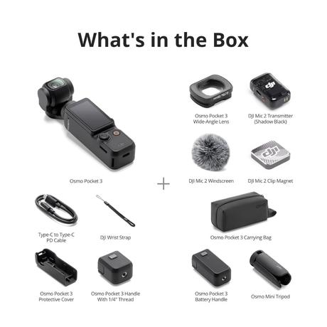 DJI Osmo Pocket 3 Creater Combo Action Camera, Black-1