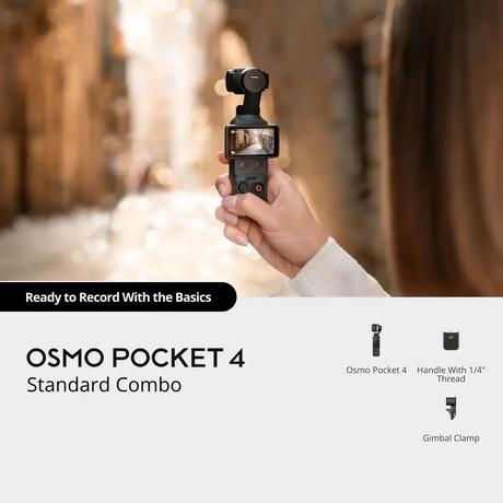 DJI Osmo Pocket 4 Standard Combo Action Camera, Black-5