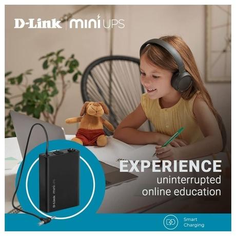 Dlink DPS-FU1211 Portable Mini UPS with Surge Protection, Black-2