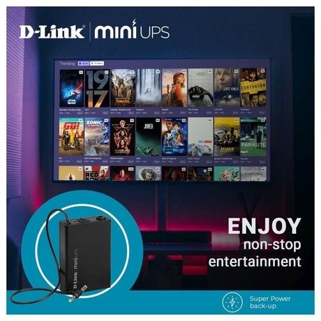 Dlink DPS-FU1211 Portable Mini UPS with Surge Protection, Black-4