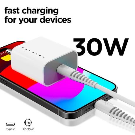 NU Republic Dubstep Sprint All-in-one 30W 6A Charger with Type-C to Type-C Cable Supports Samsung, Xiaomi Phones,Nothing, all android and iPhone (White, Red, Cable Included)-9